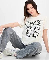 Love Tribe Juniors' Coca-Cola Leopard 86 Graphic T-Shirt