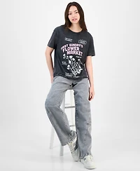Love Tribe Juniors' Flower Market Graphic T-Shirt