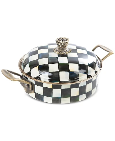 MacKenzie-Childs Courtly Check 3-Quart Enameled Steel Casserole Dish