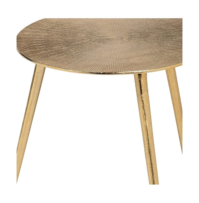 Elegant Round Metal Side Table with Sturdy Construction