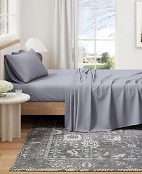 Linery & Co. Heathered Melange Cotton Jersey Knit Sheet Set