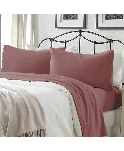 Linery & Co. Heathered Melange Cotton Jersey Knit Sheet Set