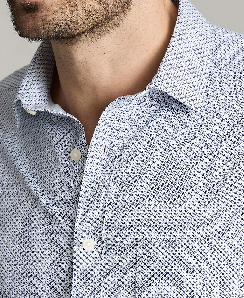 UNTUCKit Men's Regular Fit Performance Teramo Short Sleeve Button Up Shirt