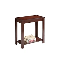 End Table with Shelf for Living Room or Bedroom Storage and Display