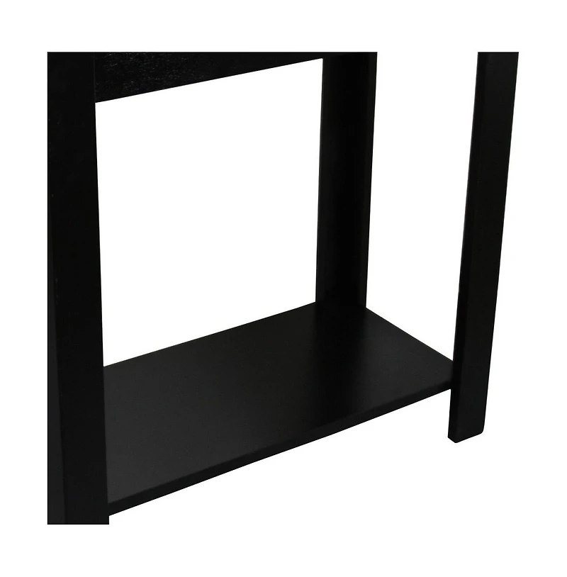 End Table with Shelf for Living Room or Bedroom Storage and Display