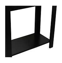 End Table with Shelf for Living Room or Bedroom Storage and Display