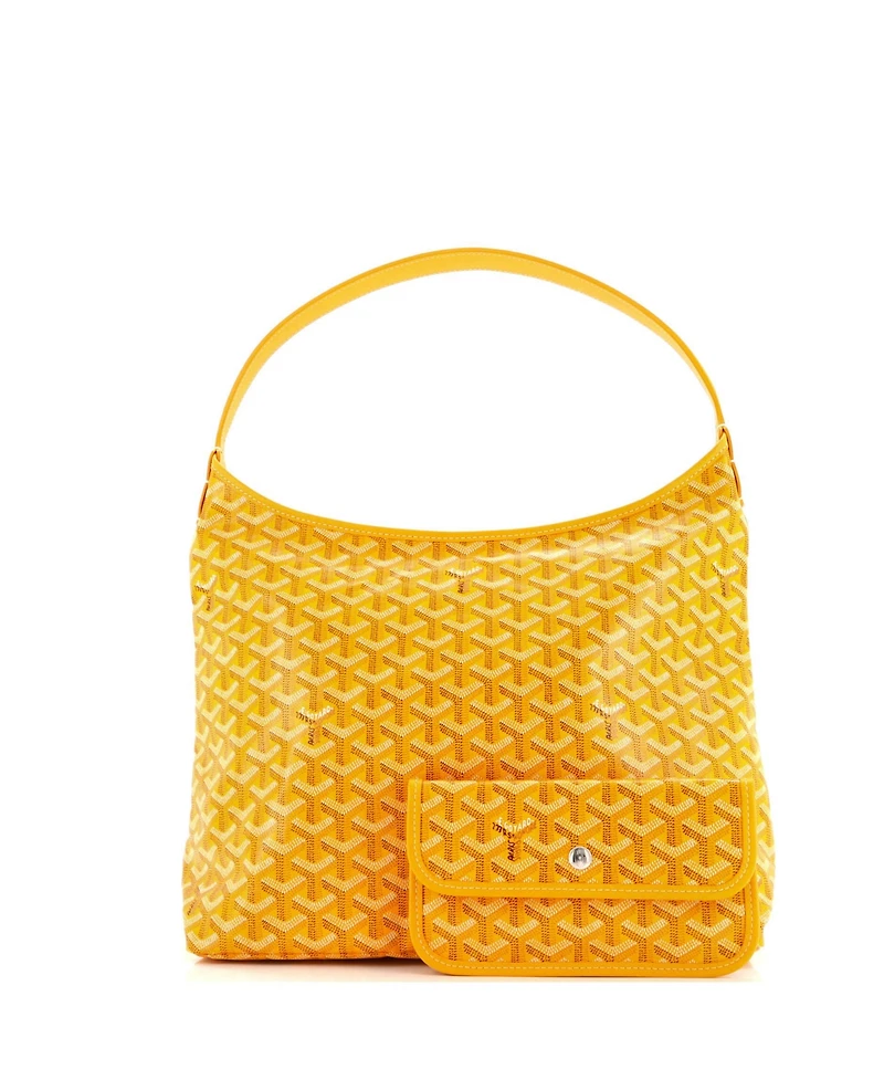 Pre-Owned Goyard Boheme Hobo Printed Coated Canvas