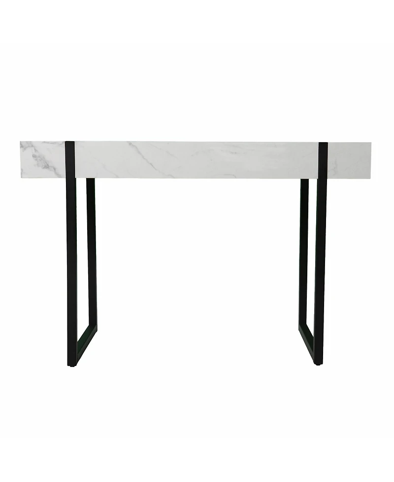 45" White and Black Writing Desk