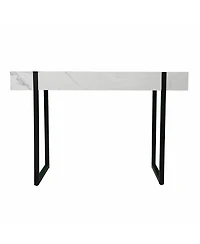45" White and Black Writing Desk