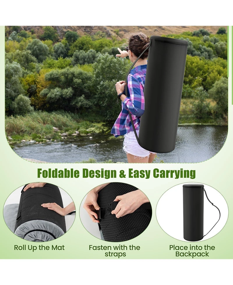 Indoor outdoor Sleeping mat with High density foam Cushion and Carrying Bag