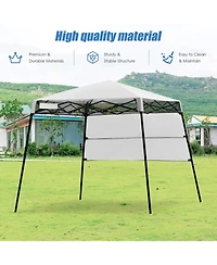 7 x 7 Feet Pop-up Canopy Tent with Carry Bag and 4 Stakes