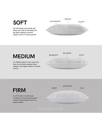 Medium 700 Fill Power Luxury White Duck Down Bed Pillow - King