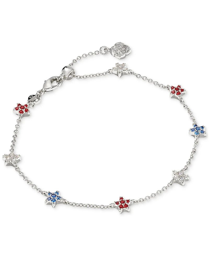 Kendra Scott Crystal Multi Star Sierra Link Chain Bracelet