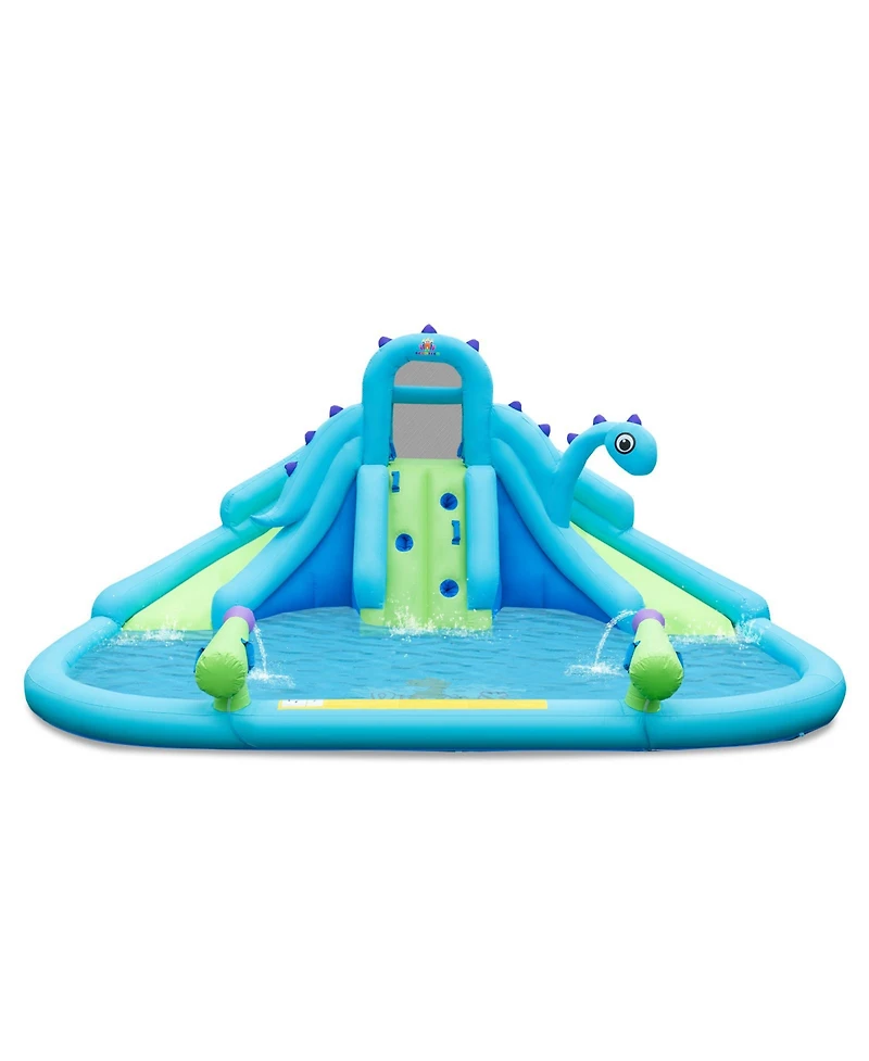 Inflatable Water Slide with Dual Slides and Large Splash Pool (Without Blower)