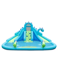 Inflatable Water Slide with Dual Slides and Large Splash Pool (Without Blower)
