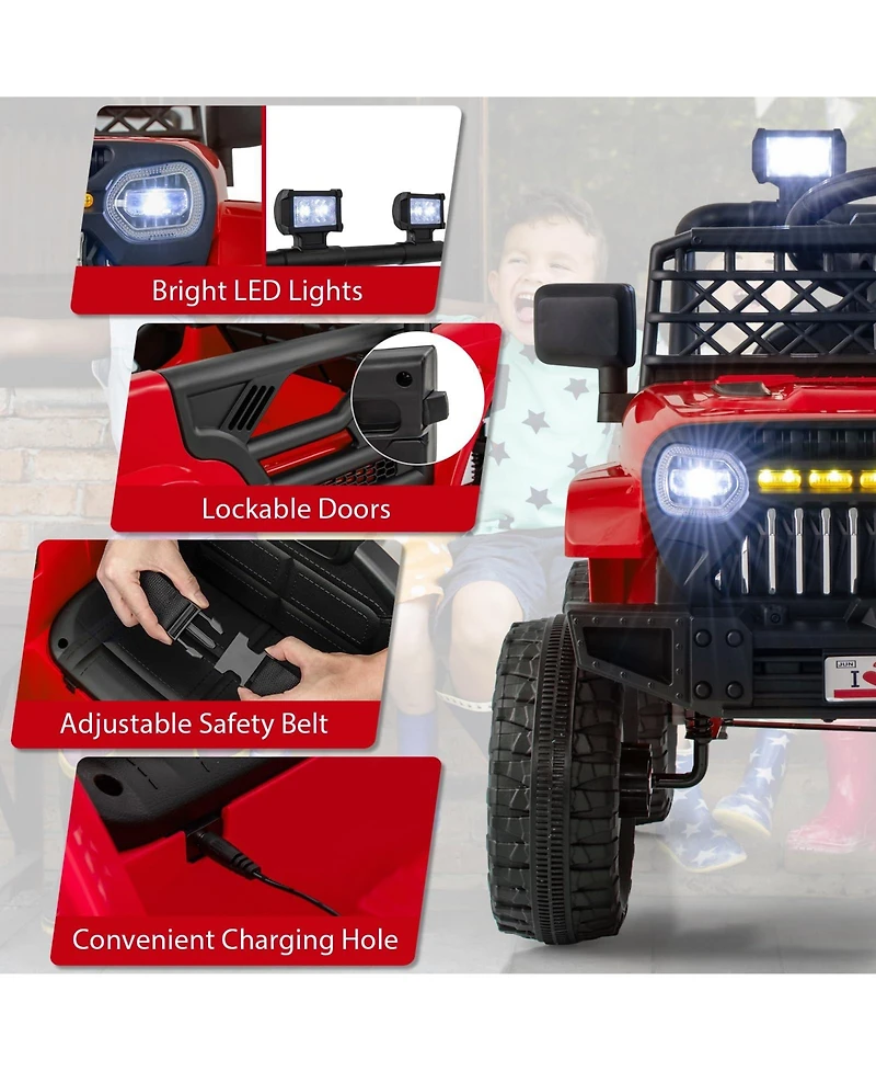 12V Kids Ride on Truck Car with Parental Remote and Music Player