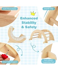 6 in 1 Kids Climbing Arch Playset wIth Removable Cushion and Stoppers