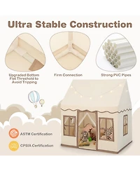 Toddler Large Playhouse with Star String Lights