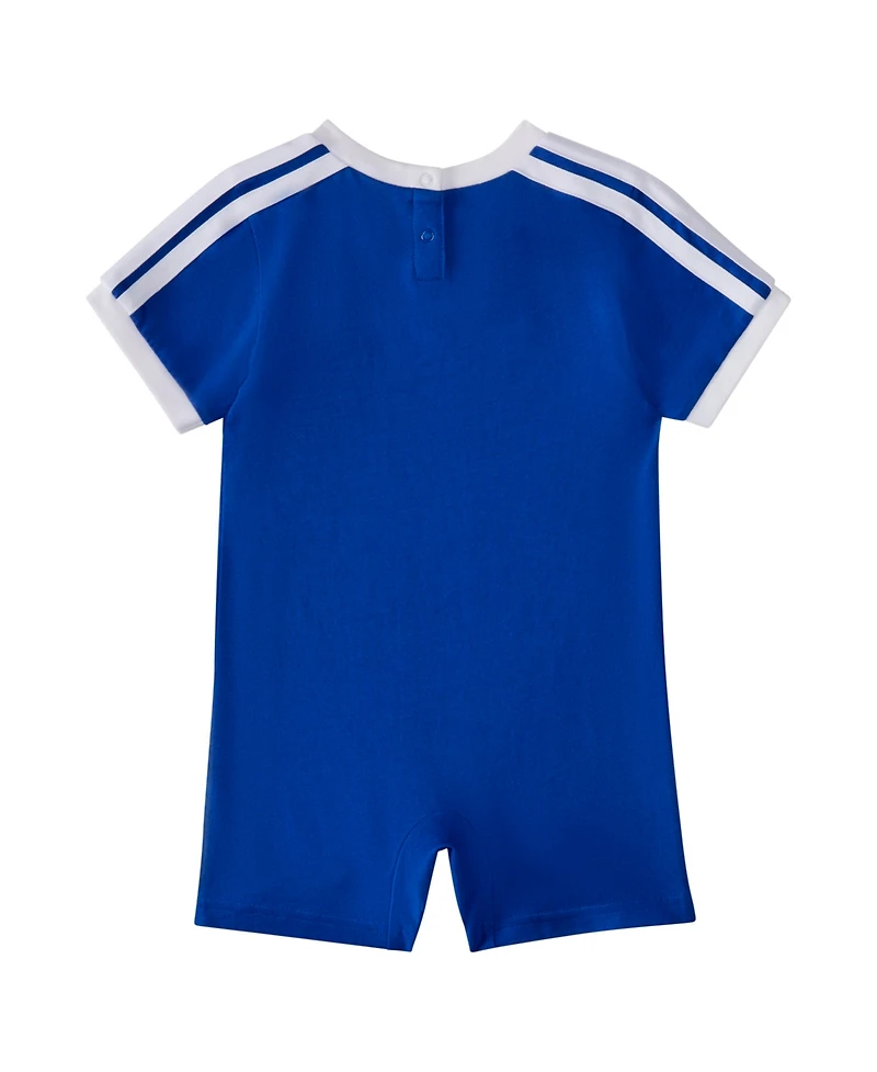 adidas Baby Boys 3-Stripe Short Sleeve Logo Romper