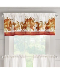 Elrene Home Fashions Autumn Pumpkin Grove Fall Kitchen Tiers and Valance 3-Piece Set