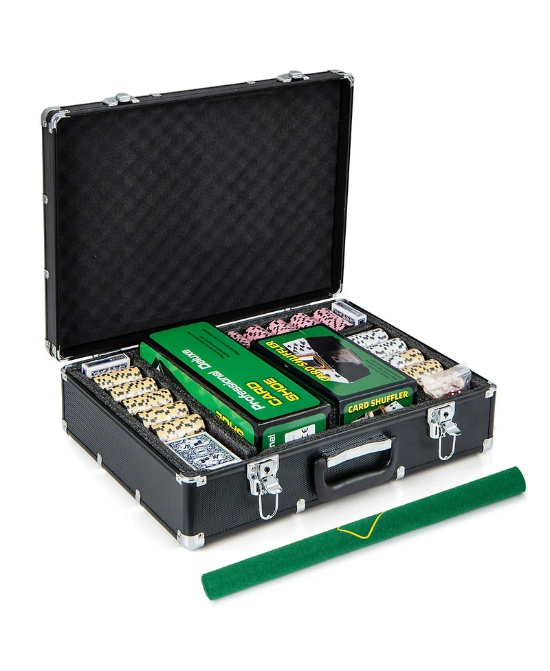 600-Piece Poker Chip Set 14 Gram Claytec Chips with Carrying Case