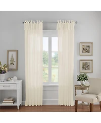 Elrene Home Fashions Jolie Semi Sheer Tab Top Window Curtain