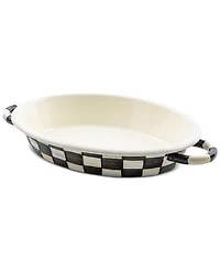 MacKenzie-Childs Courtly Check Medium Oval Gratin Dish