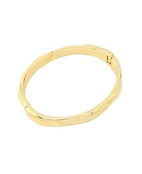 Robert Lee Morris Soho Gold and Silver Textured Bangle Bracelet