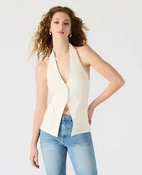 Steve Madden Women's Brielle Button-Front Halter Vest