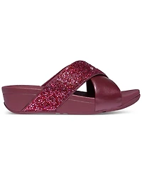 FitFlop Women's Lulu Embellished Metallic Crisscross Slide Sandals