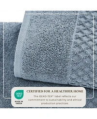 Linery & Co. Quick-Drying Cotton Diamond Waffle Textured 4-Piece Bath Towel Set