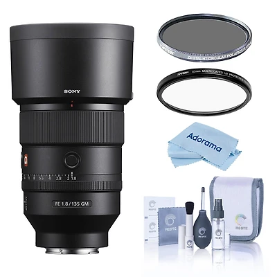 Sony Fe 135mm f/1.8 Gm Lens, Bundle with Hoya 82mm Uv and Cpl Filters
