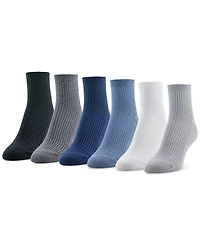Gold Toe Women's 6-Pk. Simple Ribbed Quarter Socks GTDL0155R06