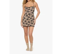 WeWoreWhat Women's Lace Trim Slip Dress