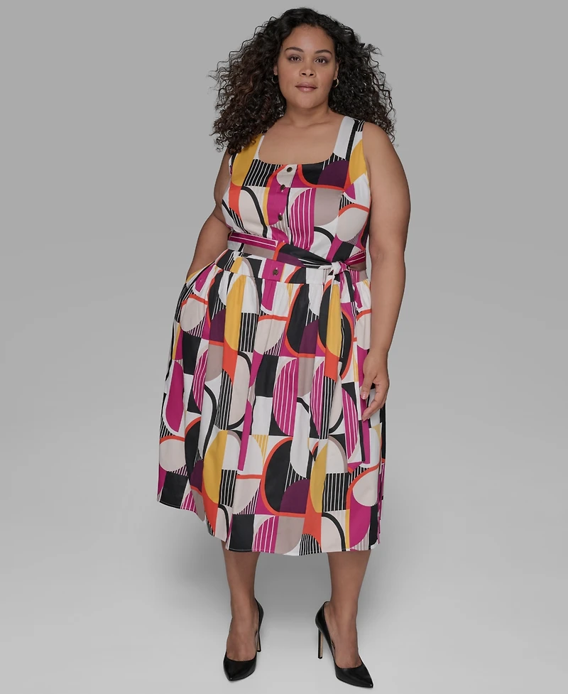 Karl Lagerfeld Paris Plus Geo Tank Dress