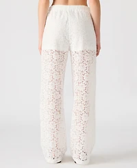 Steve Madden Women's Venetia Lace Wide Leg Pants