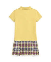 Polo Ralph Lauren Toddler and Little Girls Plaid Skirt Stretch Mesh Dress