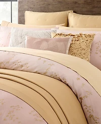 Donna Karan Home Foil Printed and Textured Decorative Pillow, 16" x 20"