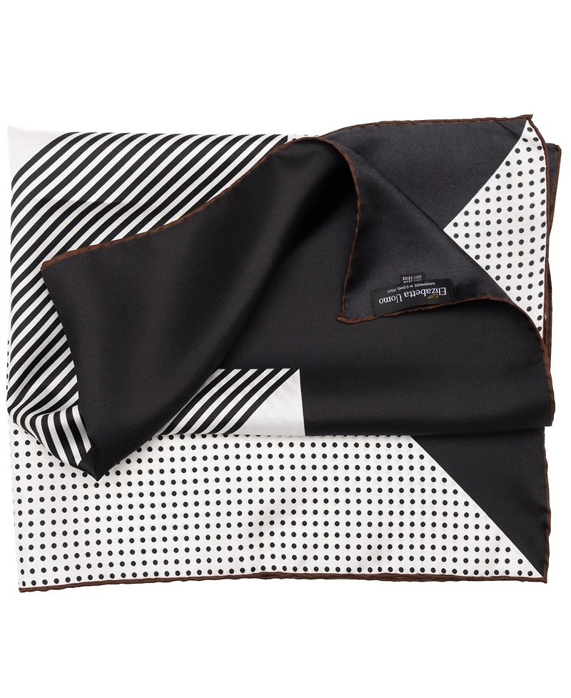 Elizabetta Men's Santino - Hand Rolled Silk Neckerchief for Men
