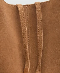 Mango Women's Suede Shopper Bag