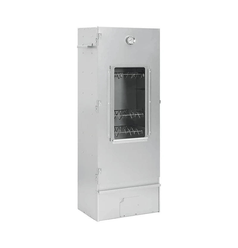 Bbq Oven Smoker with Wood Chips 17.5"x11.4"x43.3" Galvanized Steel
