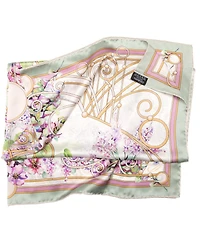 Lilac Garden - Hand Rolled Silk Foulard for Women