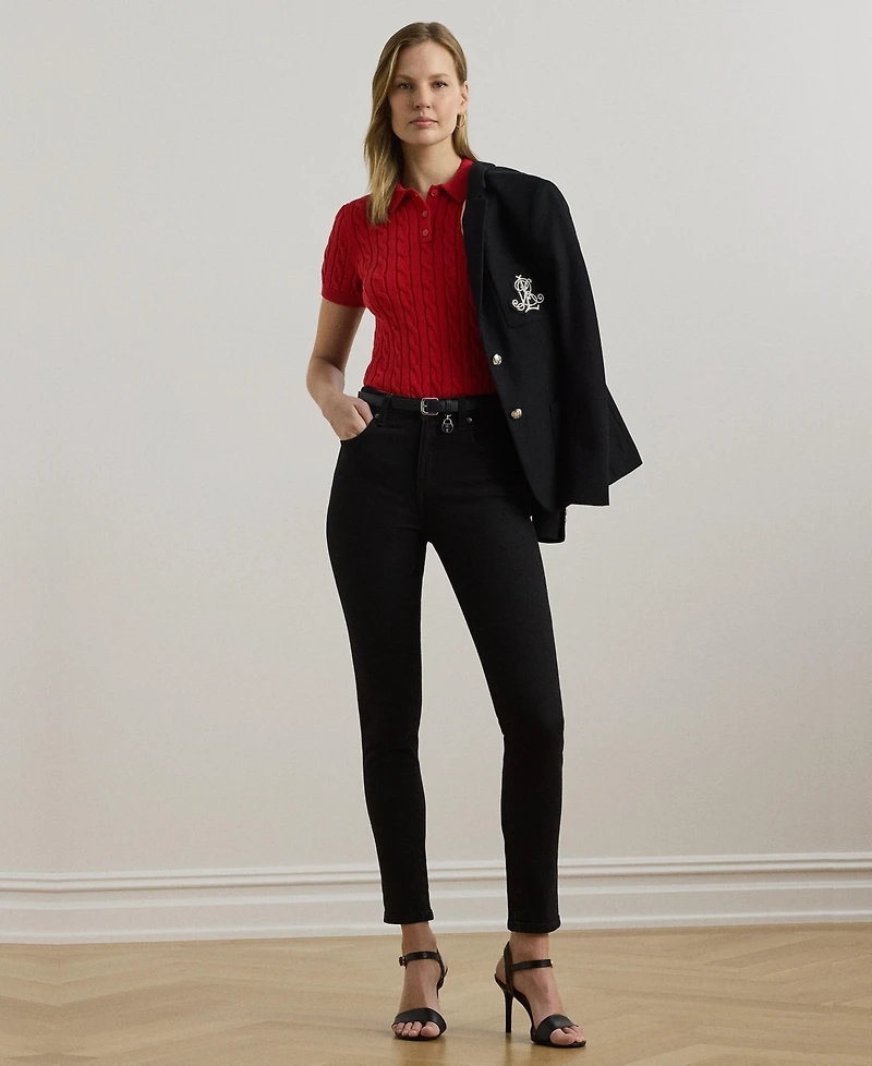Lauren Ralph Lauren Women's Cable-Knit Polo Shirt