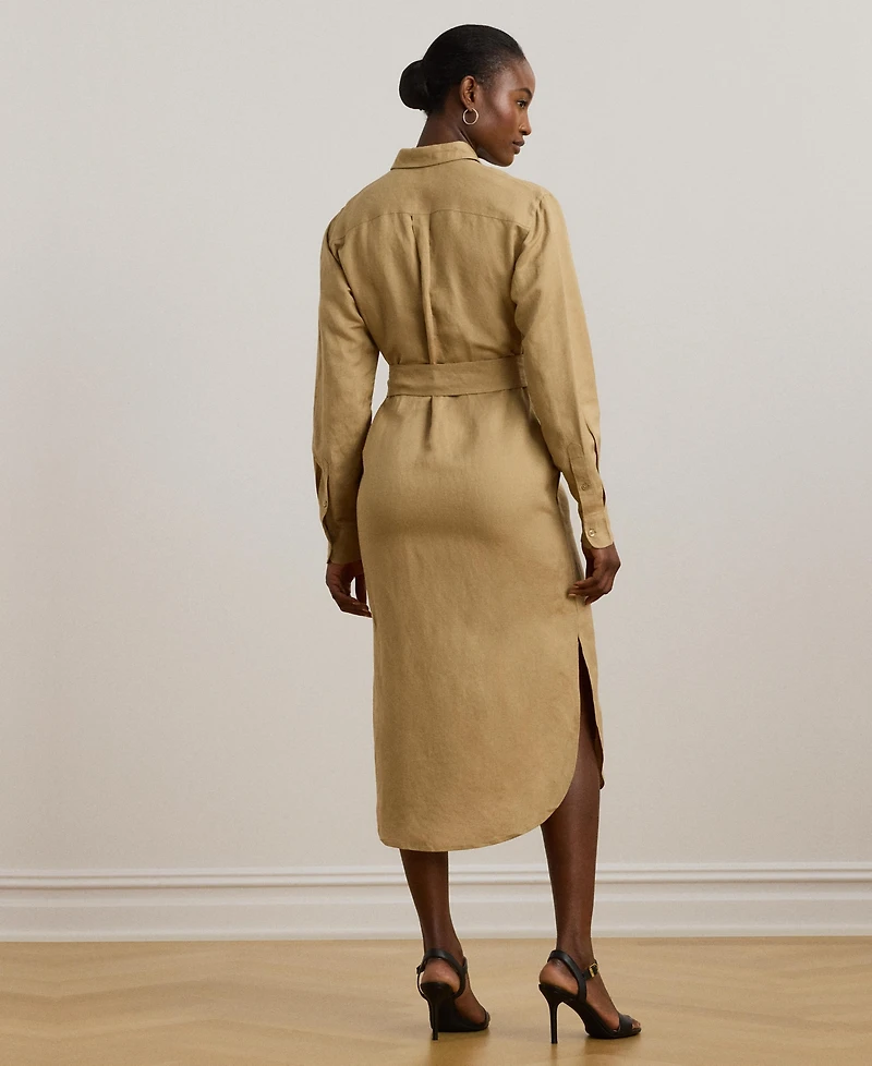 Lauren Ralph Women's Linen-Blend Shirtdress