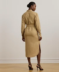 Lauren Ralph Women's Linen-Blend Shirtdress