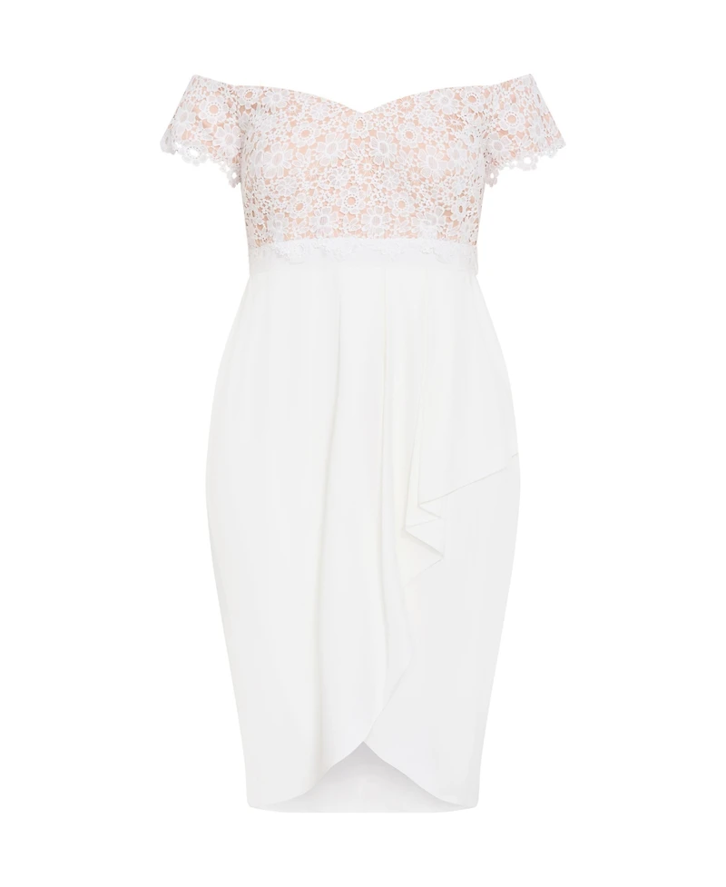 City Chic Women's Lace Glamour Midi Dress