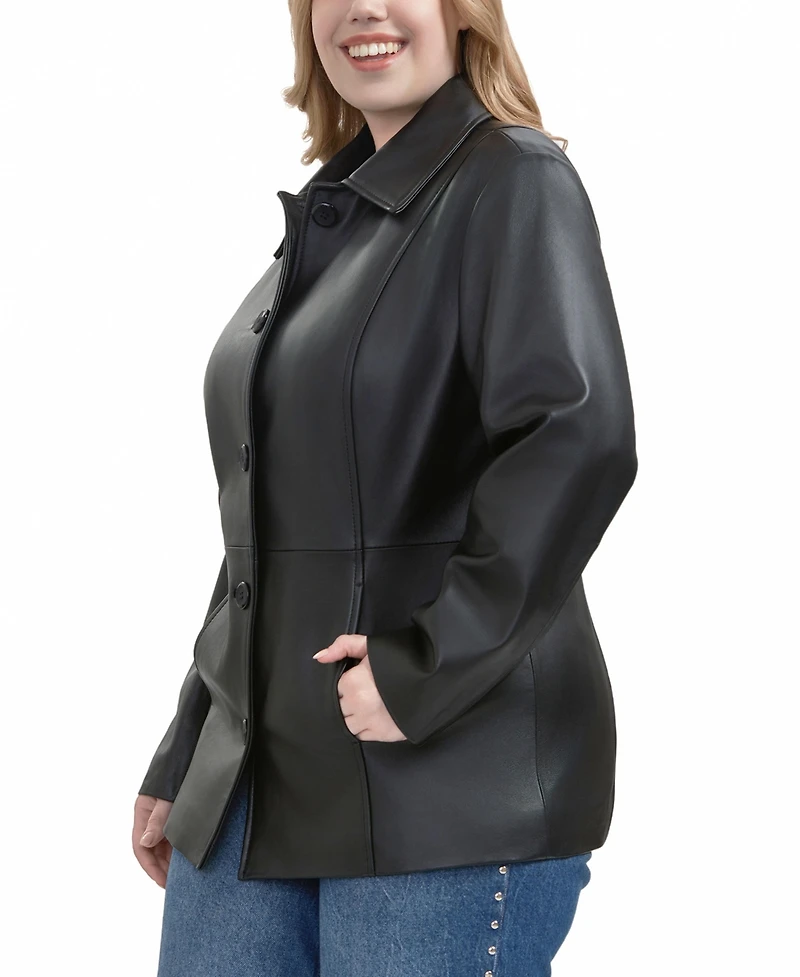 Bgsd Plus Dana Leather Car Coat