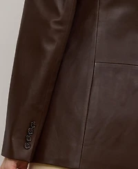 Lauren Ralph Women's Double-Breasted Lambskin Blazer