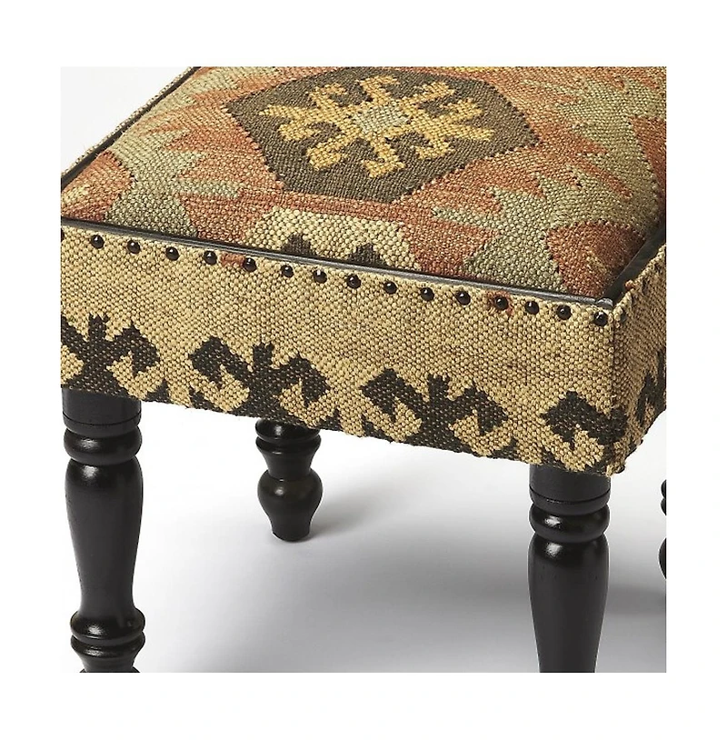 Modern Upholstered Ottoman – Linen Accent Bench for Cozy Living Room or Reading Nook