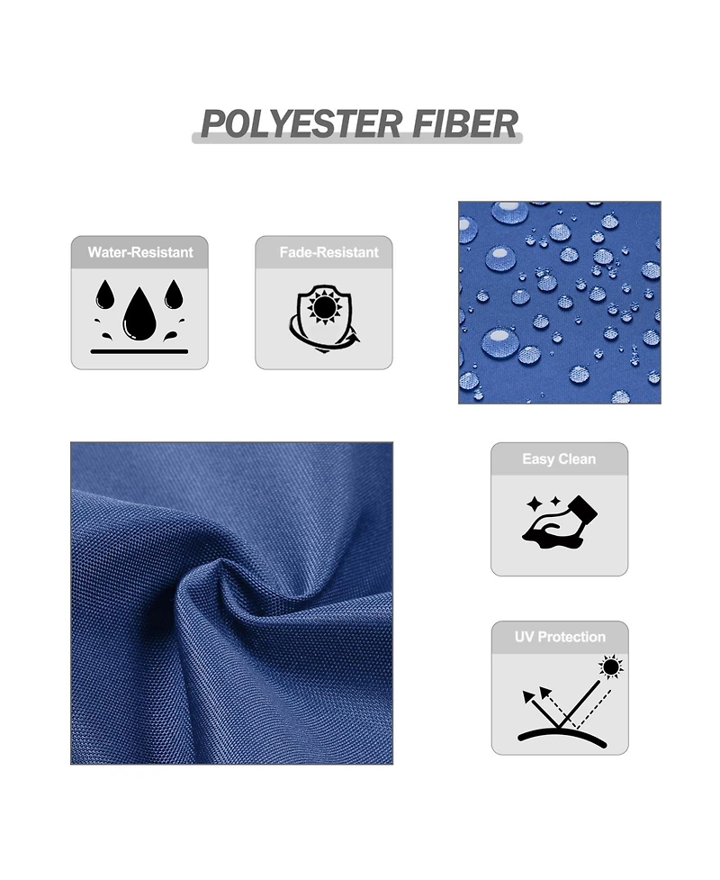 Aoodor Outdoor Chair Cushion W25''xD25'' Soft, Fade-resistant Polyester, Removable Cover with Hidden Zipper, Adaptable Secure Ties, Set of 2 Available